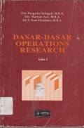 DASAR-DASAR OPERATIONS RESEARCH