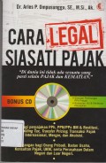 Cara legal siasati Pajak