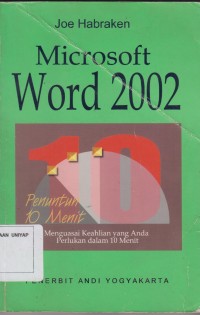Image of Microsoft word 2002