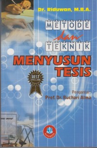 Image of METODE DAN TEKNIK MENYUSUN TESIS