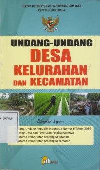 Image of Undang-Undang Desa Kelurahan dan Kecamatan