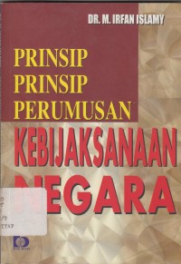 Image of Prinsip-prinsip Perumusan Kebijaksanaan NEGARA