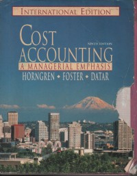Image of COST ACCOUNTING A MANAGERIAL EMPHASIS