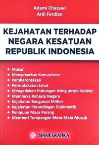 Image of KEJAHATAN TERHADAP NEGARA KESATUAN REPUBLIK INDONESIA