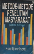 METODE-METODE PENELITIAN MASYARAKAT