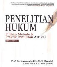 Image of PENELITIAN HUKUM : Pilihan Metode & Praktik Penulisan Artikel