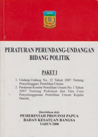 Image of PERATURAN PERUNDANG UNDANGAN BIDANG POLITIK