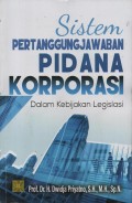 SISTEM  PERTANGGUNGJAWABAN PIDANA KORPORASI