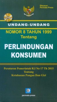 Image of Undang-Undang No 8 Tahun 1999 Tentang Perlindungan Konsumen