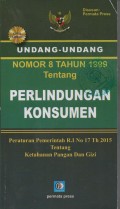 UNDANG UNDANG NOMOR 8 TAHUN PERLINDUNGAN KONSUMEN